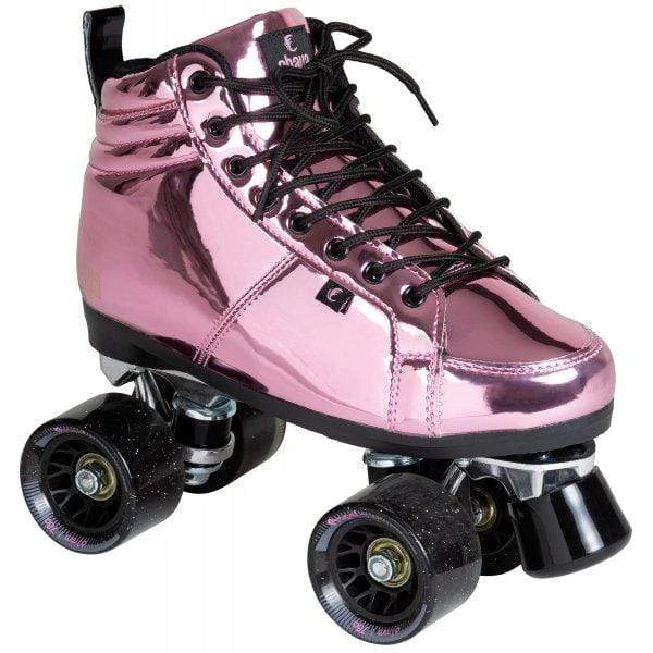 CHAYA VINTAGE PINK LASER ROLLER SKATES, NEW! JUST IN