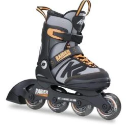 K2 Raider Black/Grey/Orange Kids Adjustable Inline Skates
