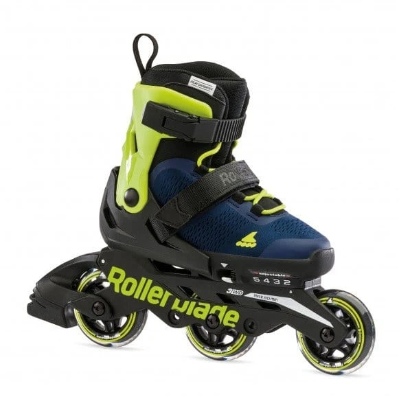 Rollerblade Microblade 3WD Kids Adjustable Inline Skates - Royal Blue/Lime