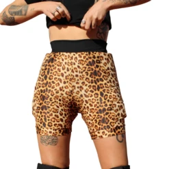 Leopard Print Crash Shorts